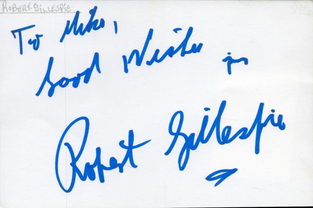 Lot 429: British Actor Robert Gillespie Signed 6 x 4-inch...