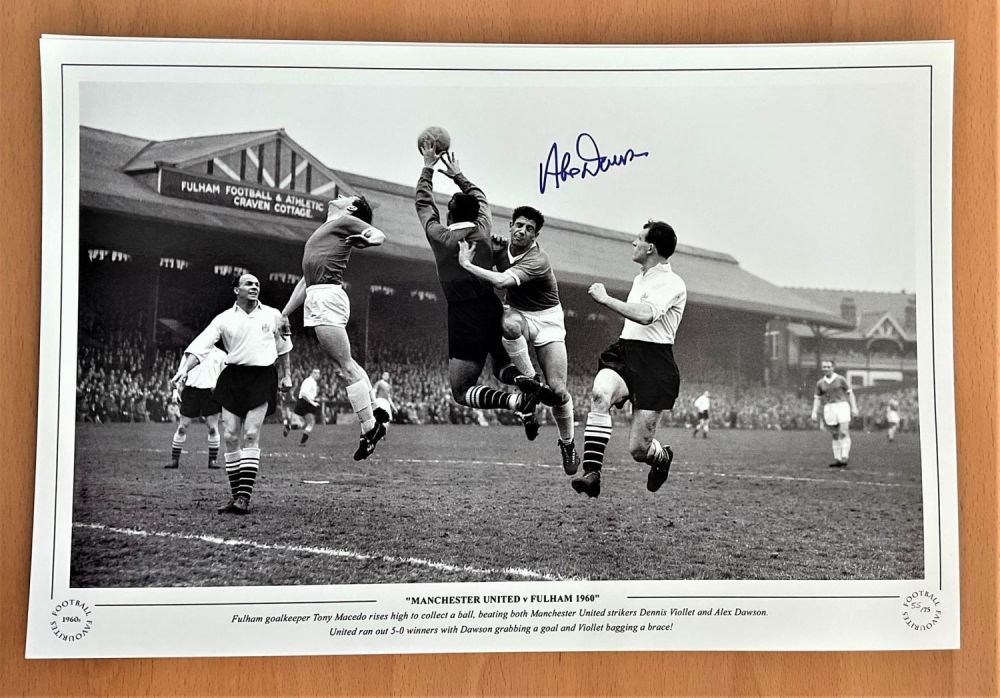Lot 447: Football, Alex Dawson signed 12x18 black and white...