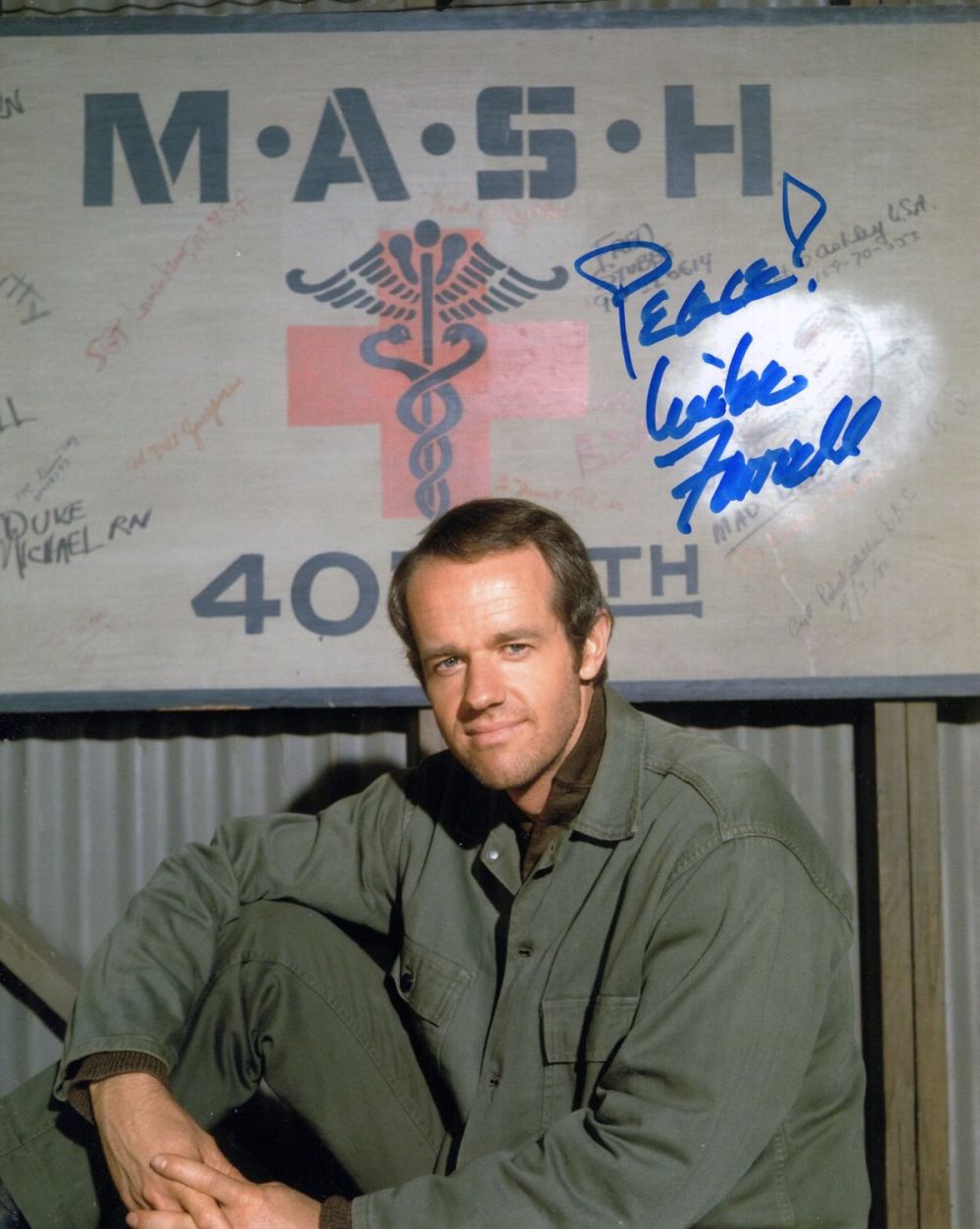 Lot 538: MASH 8x10 inch photo signed by the late...