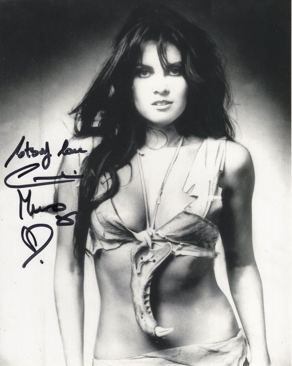 Lot 602: 007 Bond actress Caroline Munro signed sexy 8x10...