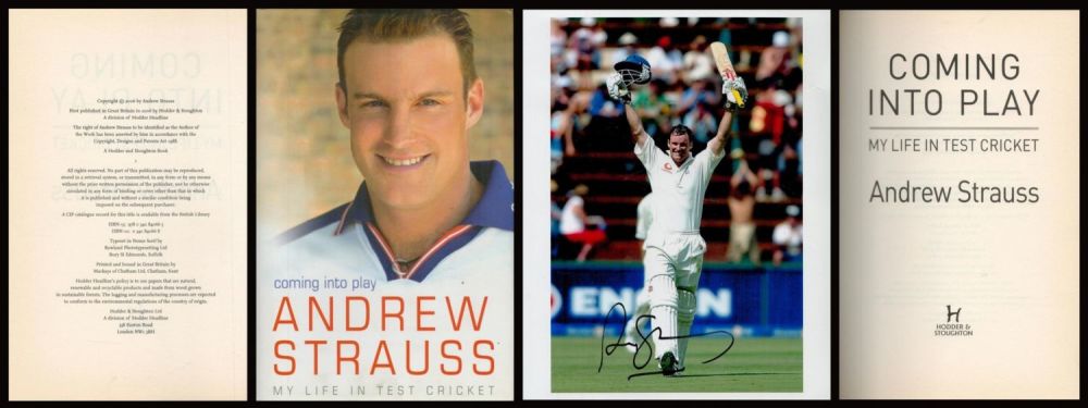 Lot 151: Andrew Strauss Signed Photo approx size 10 x...