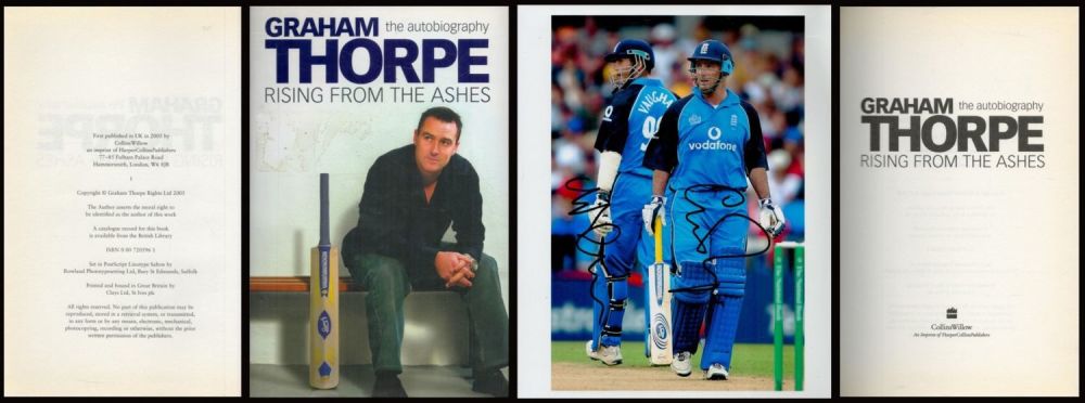 Lot 159: Graham Thorpe and Michael Vaughan Signed Photo approx...