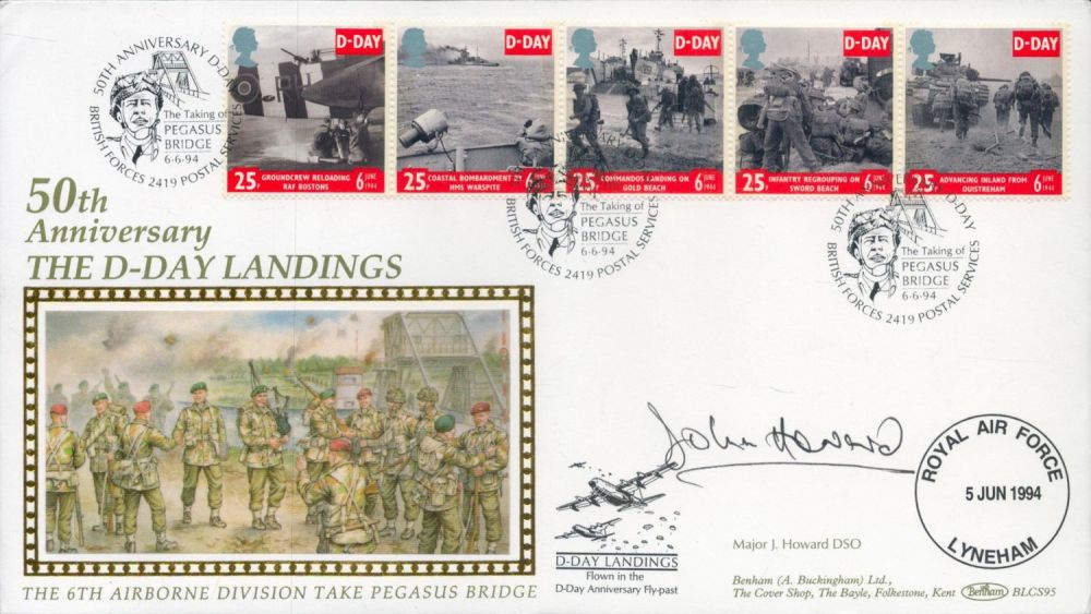 Lot 659: John Howard signed 50th anniv of D Day...