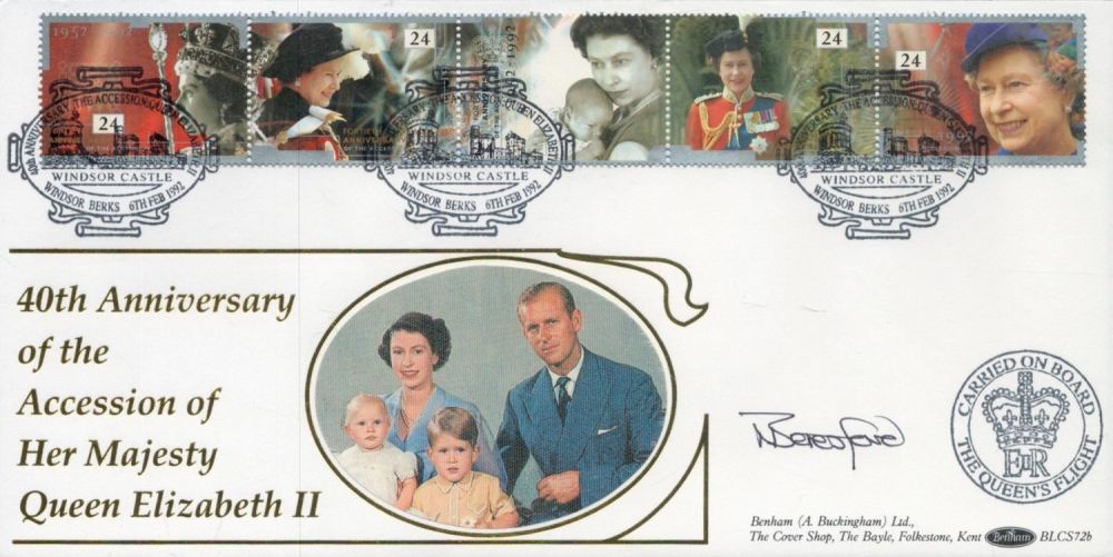 Lot 675: Beresford signed FDC. 6/2/92 Windsor postmark. Good condition....