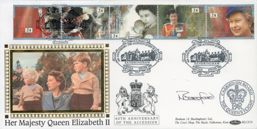 Lot 676: Beresford signed FDC. 6/2/92 Norfolk postmark. Good condition....