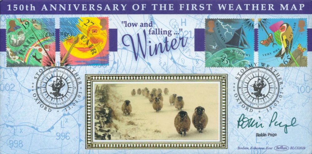 Lot 685: Robin Page signed Stormy Weather FDC. 13/3/01 Oxford...