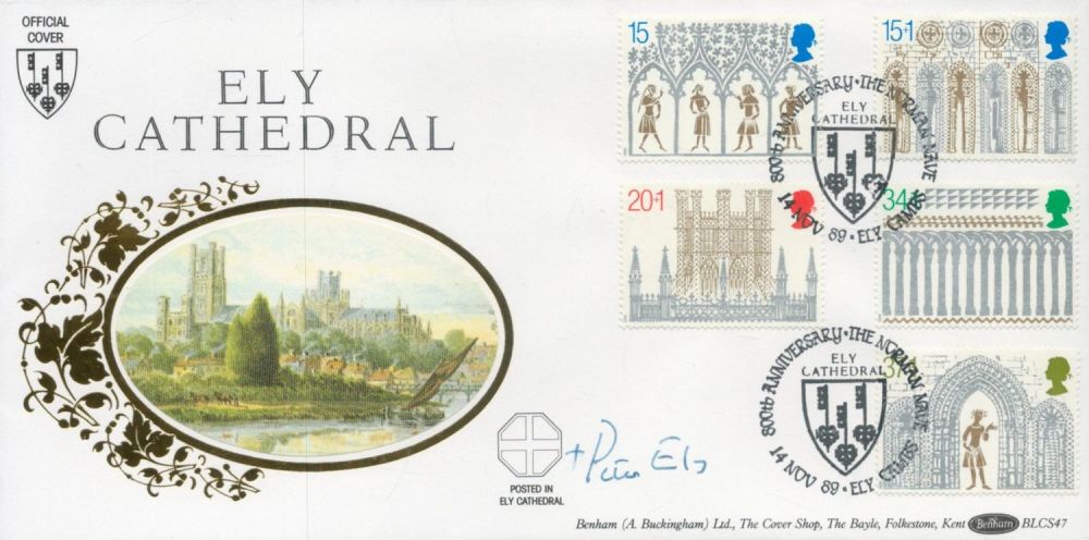 Lot 692: Peter Ely signed Ely Cathedral FDC. 14/11/89 Ely...
