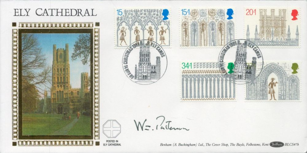 Lot 693: William Patterson signed Ely Cathedral FDC. 14/11/89 Ely...