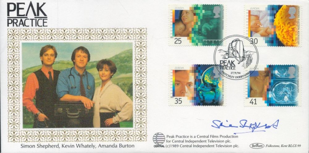 Lot 726: Simon Shepherd signed Peak Practice FDC. 27/9/94 Derbyshire...