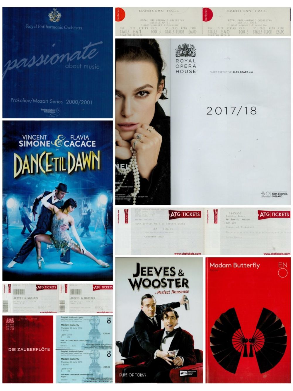 Lot 56: 5 x Theatre programme Collection. 'Dance 'Til Dawn'...