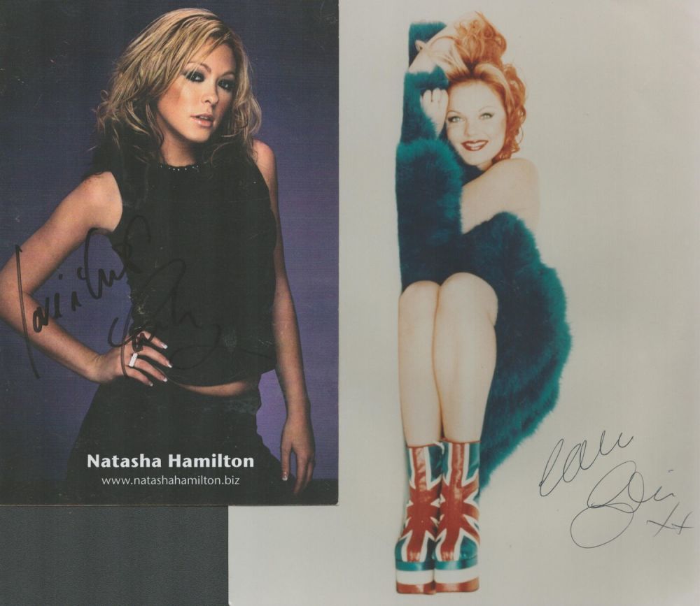Lot 71: Geri Halliwell and Natasha Hamilton signed two photos....