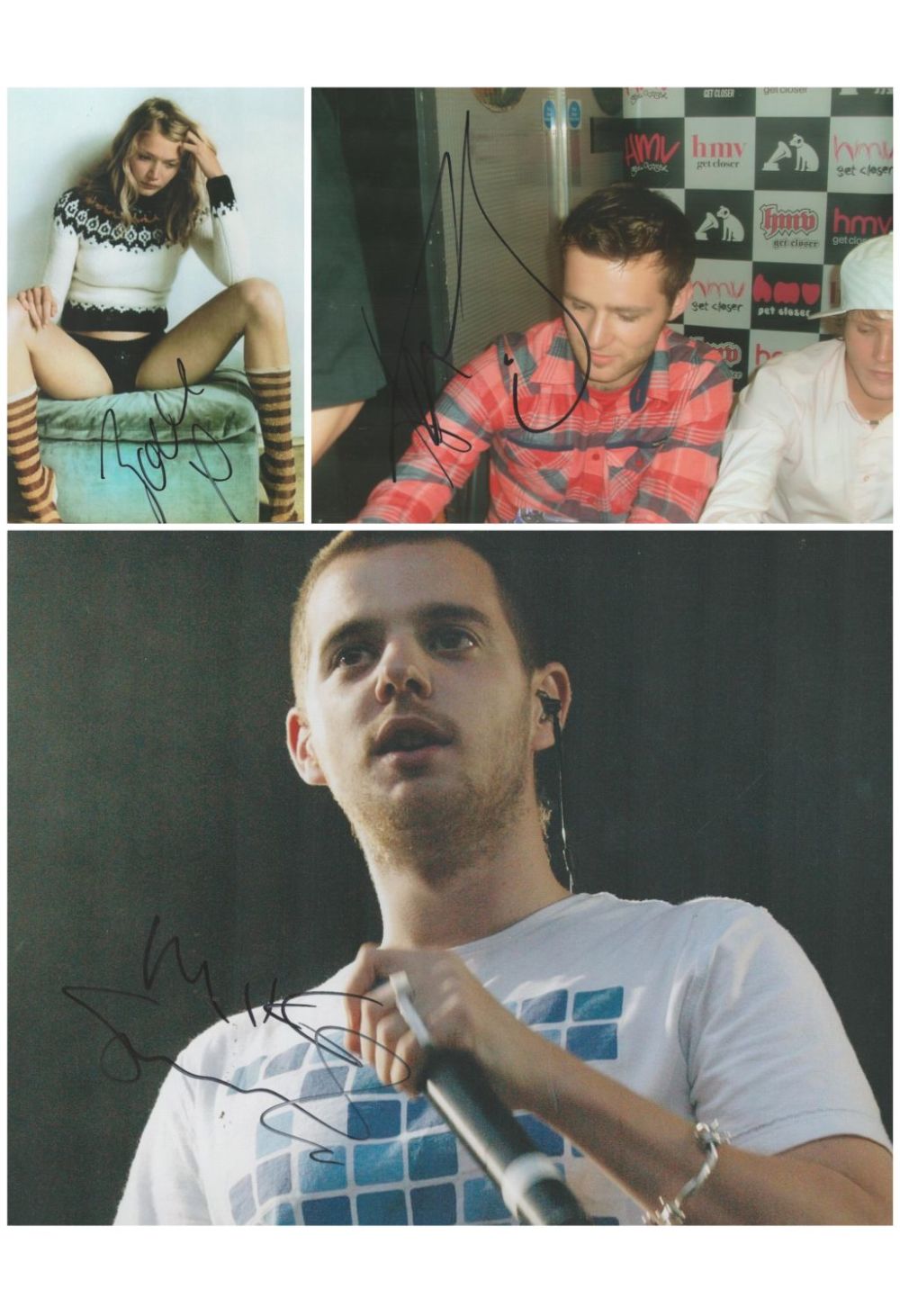 Lot 72: Entertainment collection of 3 signed colour photos. Signatures...