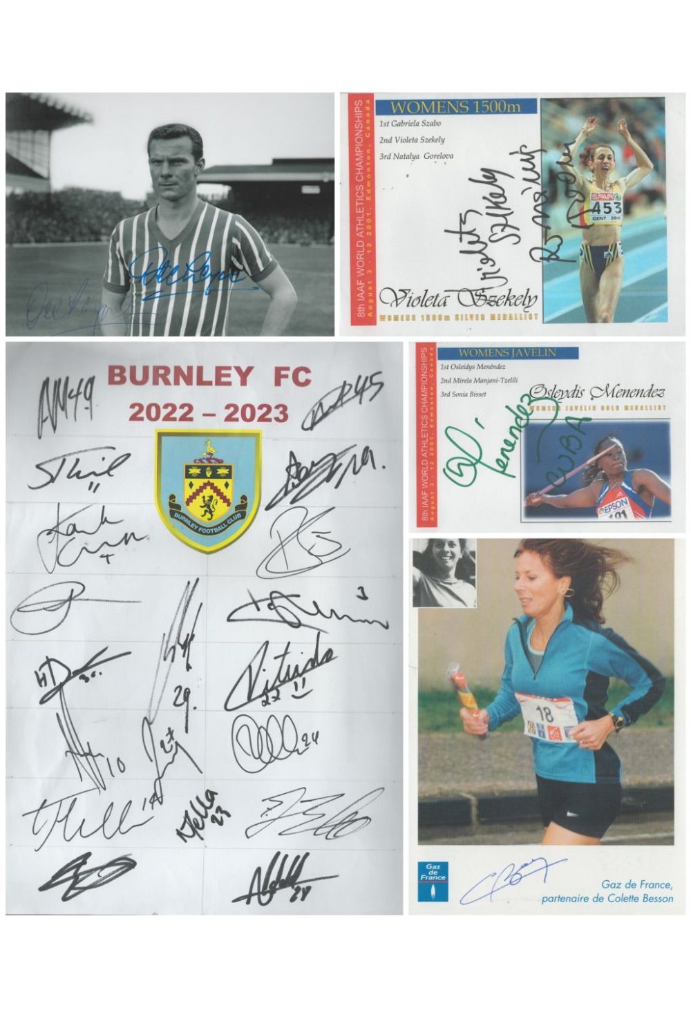 Lot 75: Sport collection of variety of sports signed items....