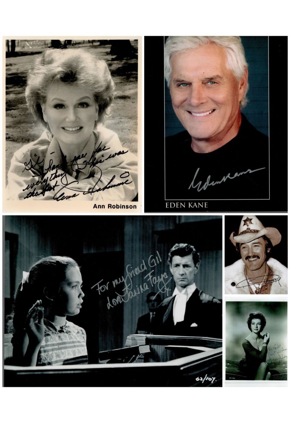 Lot 80: Tv Film collection of 5 signed photos. Signatures...