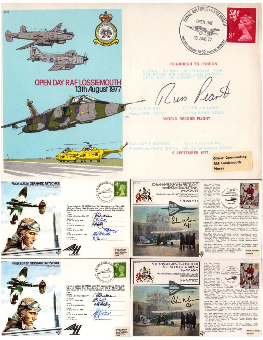 Lot 89: Military collection of 5 FDC. Signatures such as...