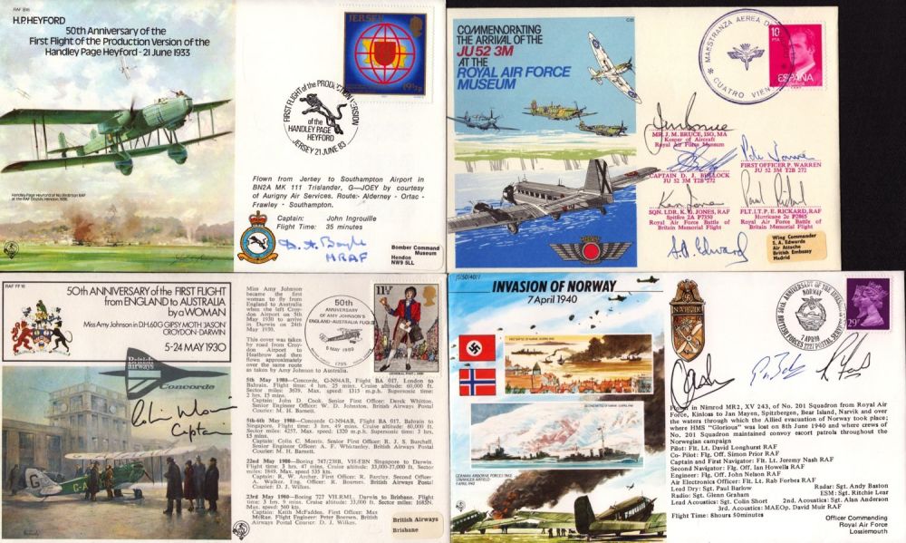 Lot 90: Military collection of 5 FDC. Signatures such as...