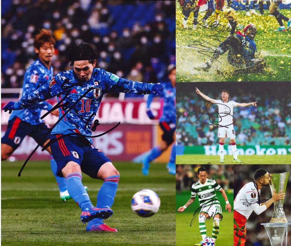 Lot 93: Football collection of 5 signed 12x8 inch colour...