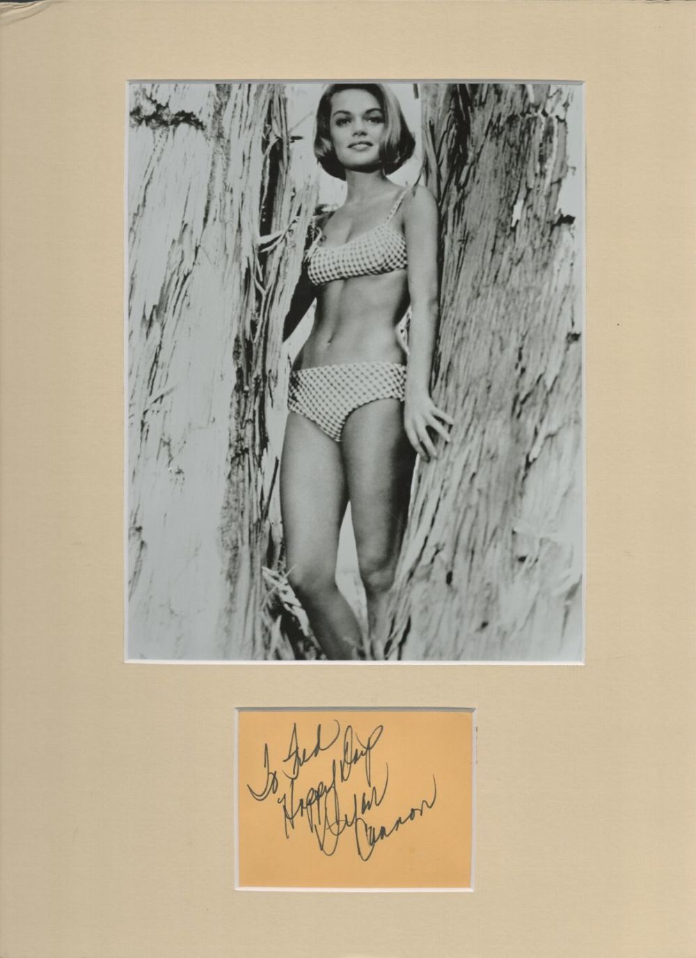 Lot 113: Dyan Cannon signed autograph Dedicated black and white...