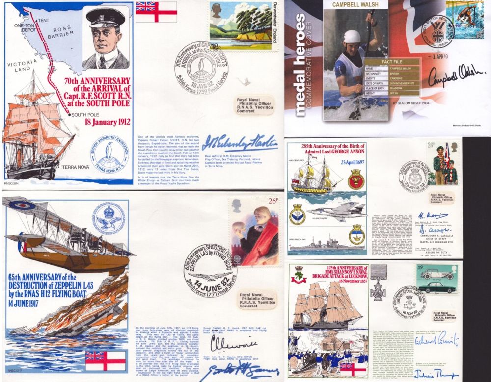 Lot 119: Military Collection of 5 x signed FDCs including...