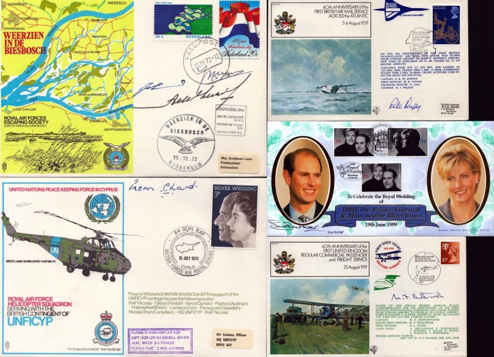 Lot 120: Military Collection of 5 x signed FDCs including...