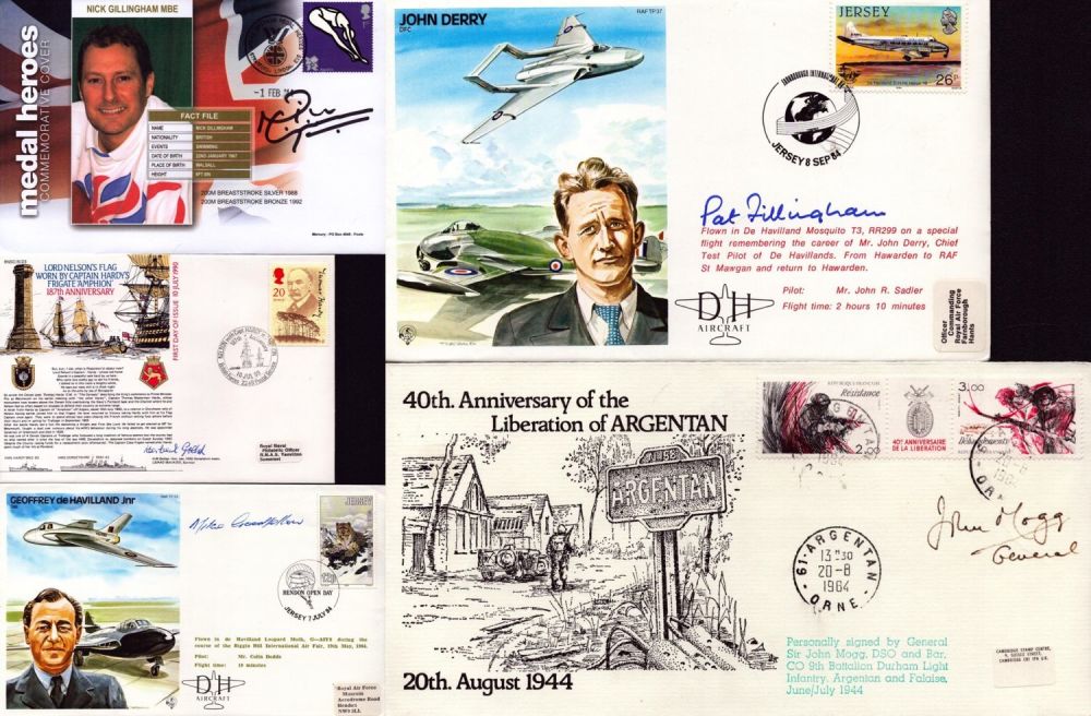 Lot 122: Military Collection of 5 x signed FDCs including...