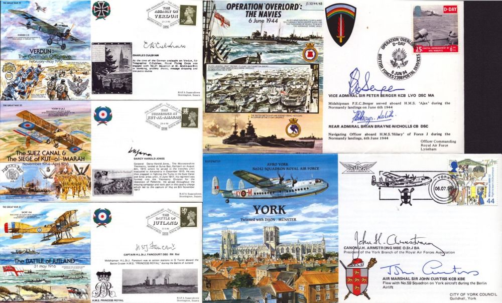 Lot 123: Military Collection of 5 x signed FDCs including...