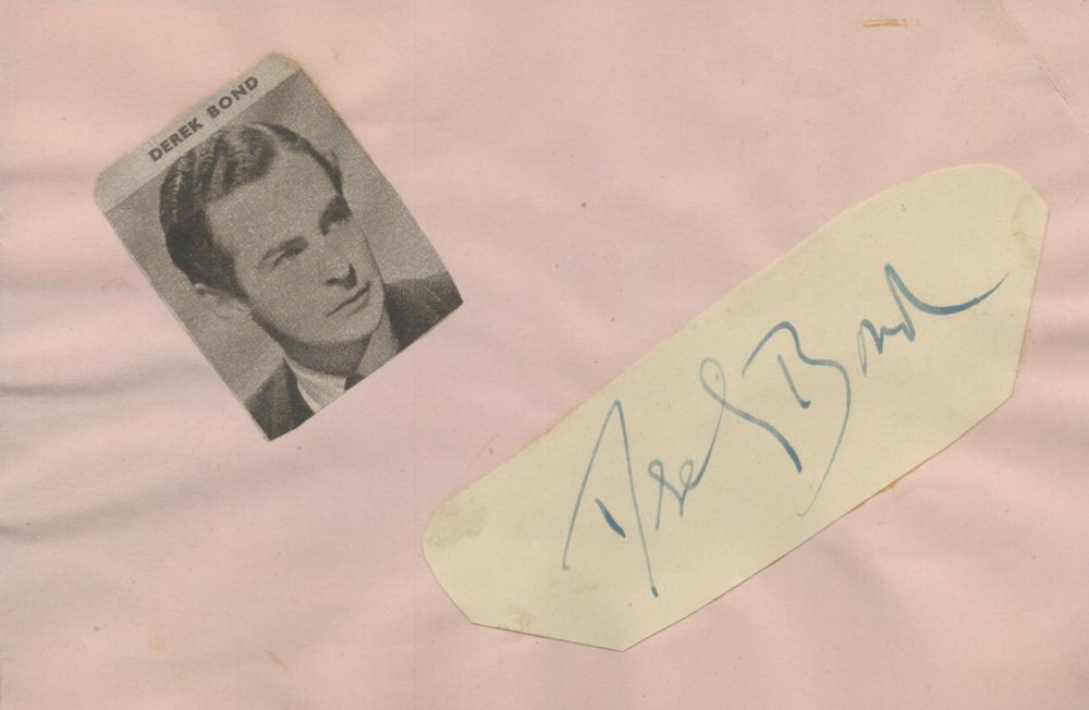 Lot 127: Derek Bond signed autograph page include a small...