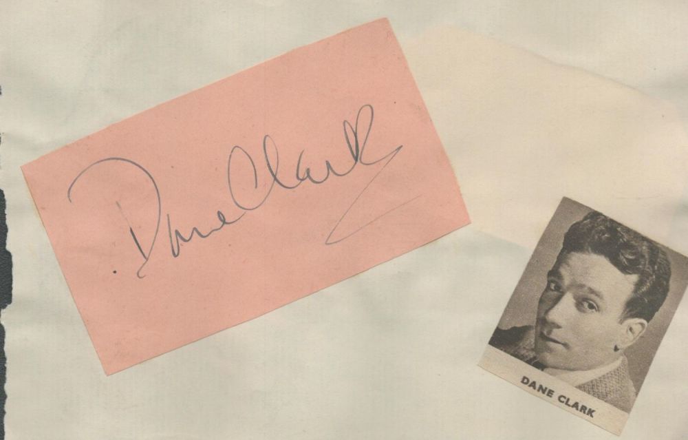 Lot 133: Dane Clark signed autograph page include a black...
