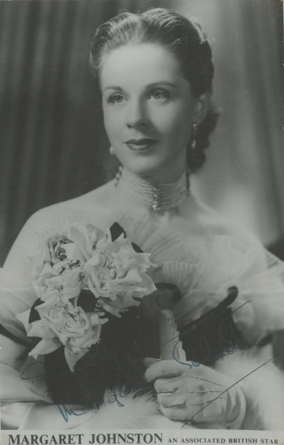 Lot 139: Margaret Johnston signed vintage black & white photo...