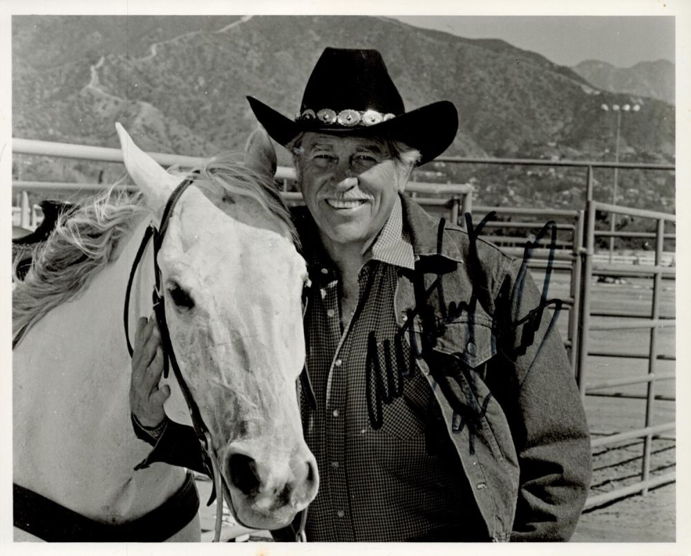 Lot 154: Howard Keel signed 10x8 inches black and white...