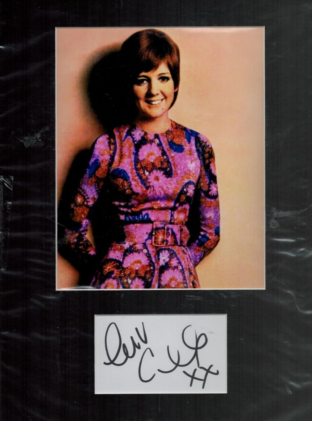 Lot 177: Cilla Black 16x12 overall mounted signature piece includes...