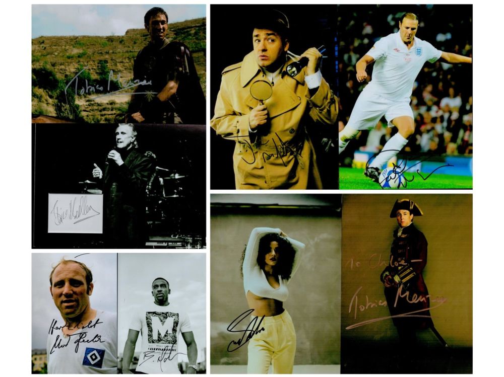 Lot 184: TV/Music/Comedian Sport. Assorted Collection of 8 signed such...