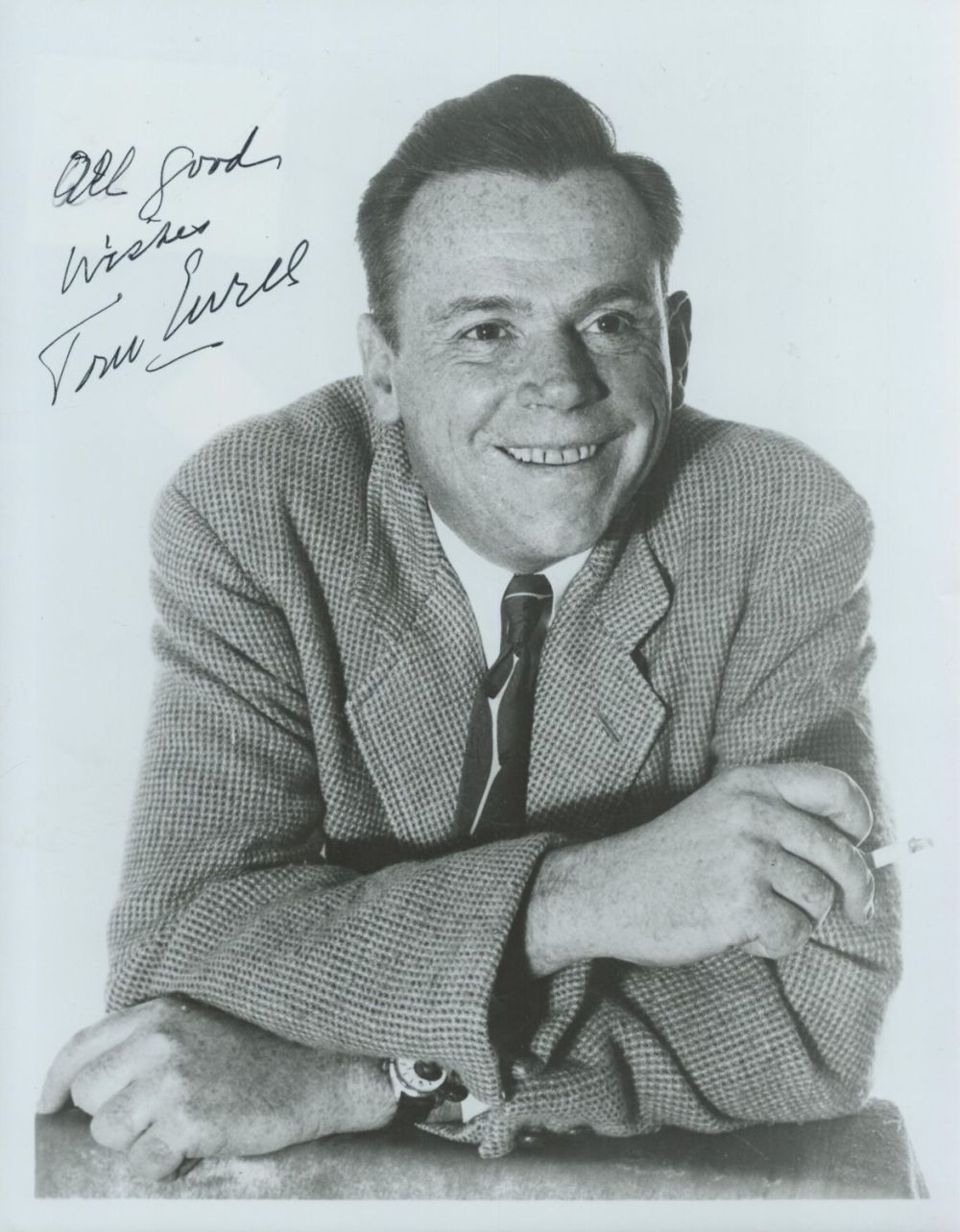 Lot 201: Tom Ewell signed 10 x 8 inch black...