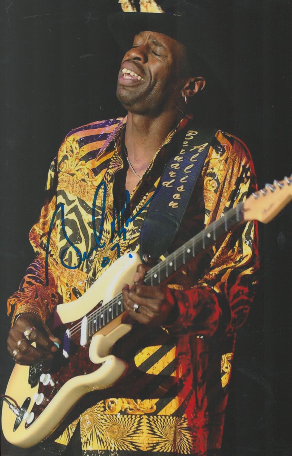 Lot 207: Bernard Allison signed 11x8 colour photo. Good condition....