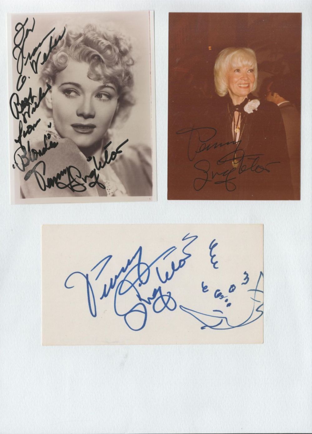 Lot 217: Penny Singleton collection includes two signed photos and...