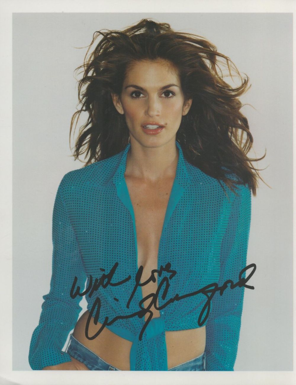 Lot 224: Cindy Crawford signed 10x8 photo. an American model,...
