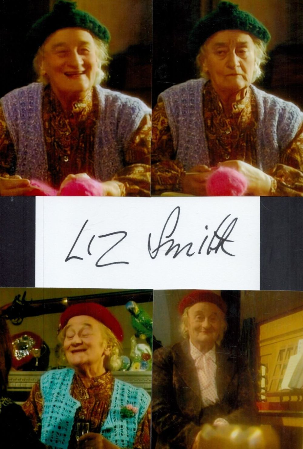 Lot 235: Liz Smith Signed Autograph Card With Colour Glossy...