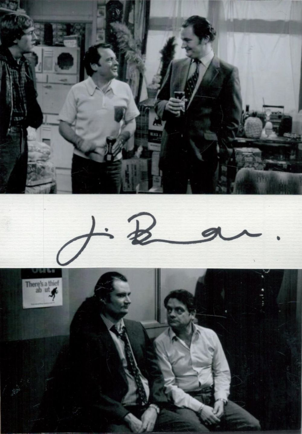 Lot 240: Jim Broadbent Signed Autograph Card With Photos Affixed...