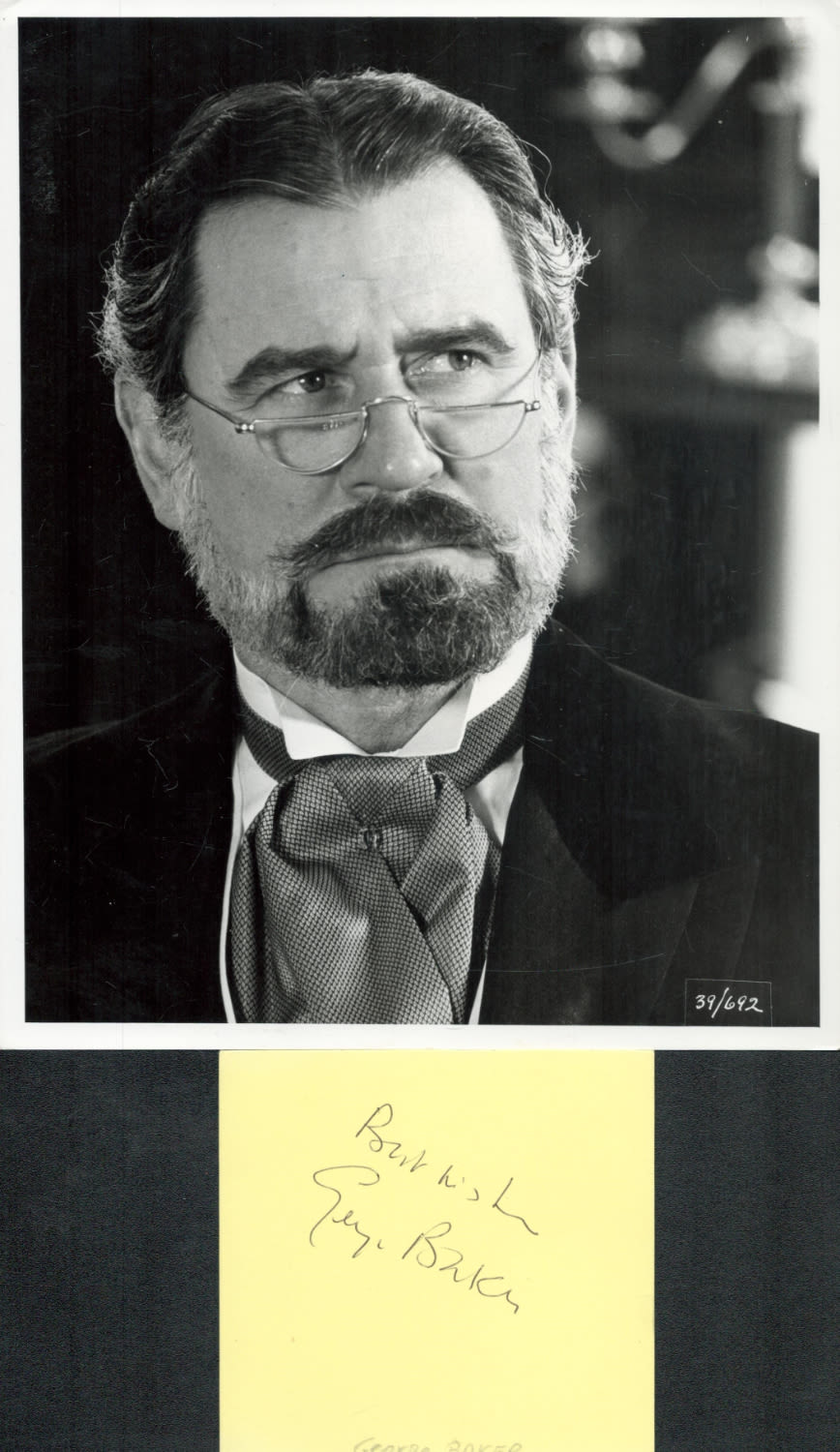 Lot 243: George Baker Signed Autograph Card With 10 x...