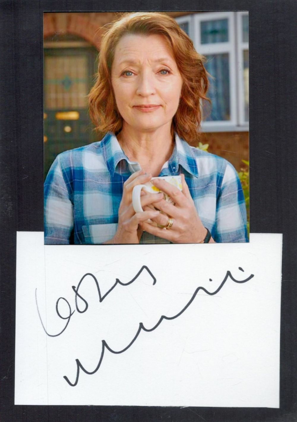 Lot 245: Lesley Manville Signed Signature Card With Colour Glossy...