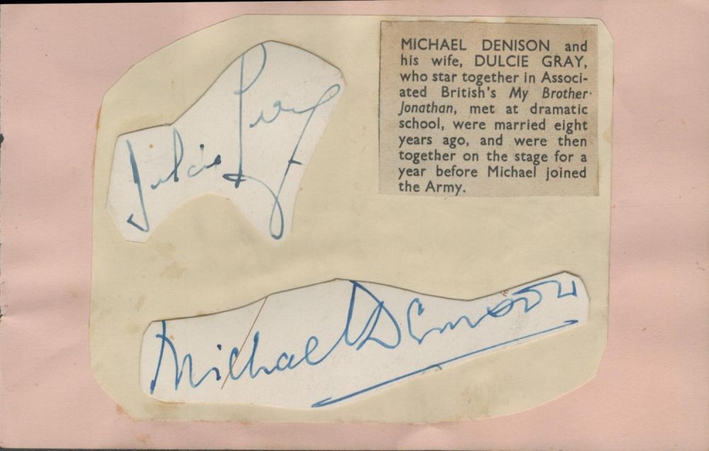 Lot 255: Multi signed Dulcie Gray & Michael Denison autograph...