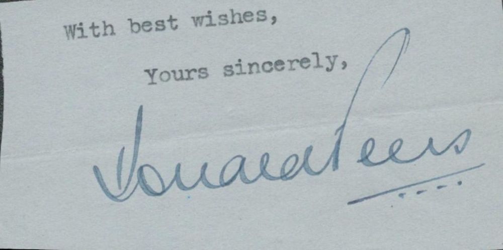 Lot 275: Donald Peers signed autograph approx. size 3.25x1.75 Inch....