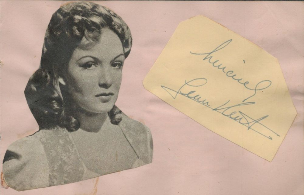 Lot 279: Jean Kent signed autograph cut outs include newspaper...