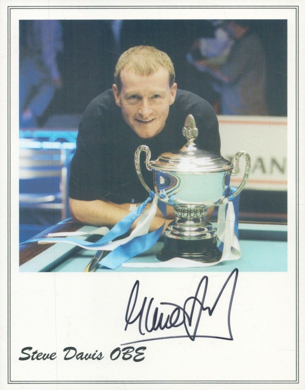 Lot 290: Steve Davis Signed Colour Photo approx. size 7.5...