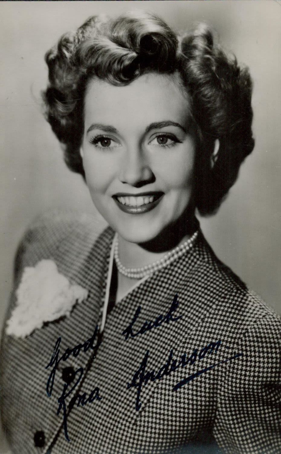 Lot 299: Rona Anderson signed vintage Black & White Photo...