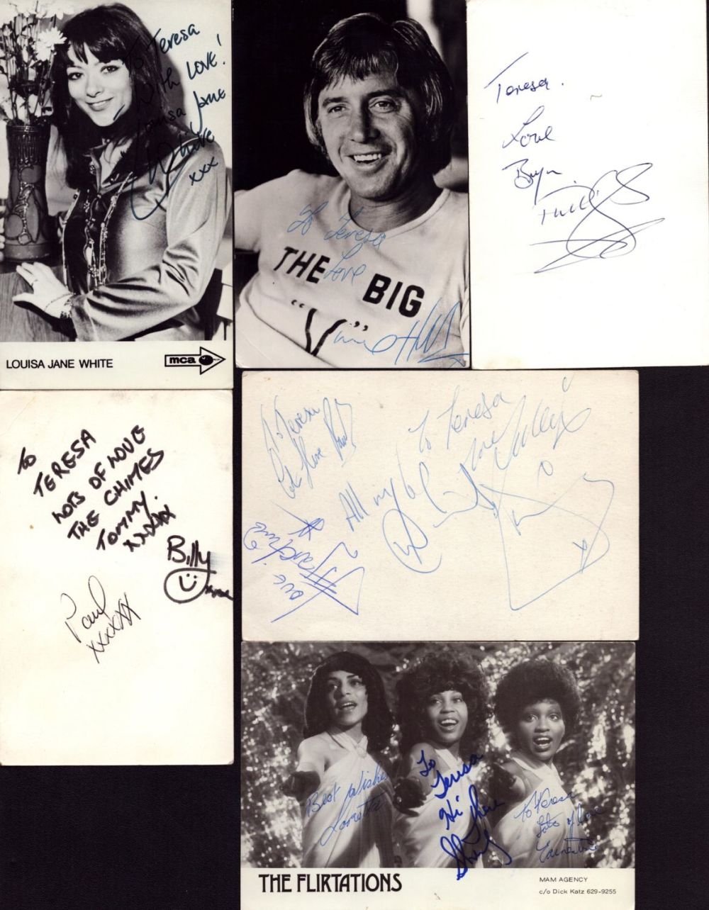 Lot 342: Music collection of 6 signed 6x4 black and...