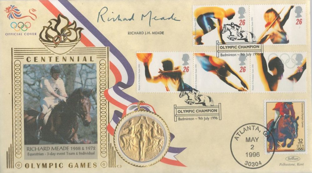 Lot 346: Richard J.H Meade signed Olympic Game FDC. Comes...