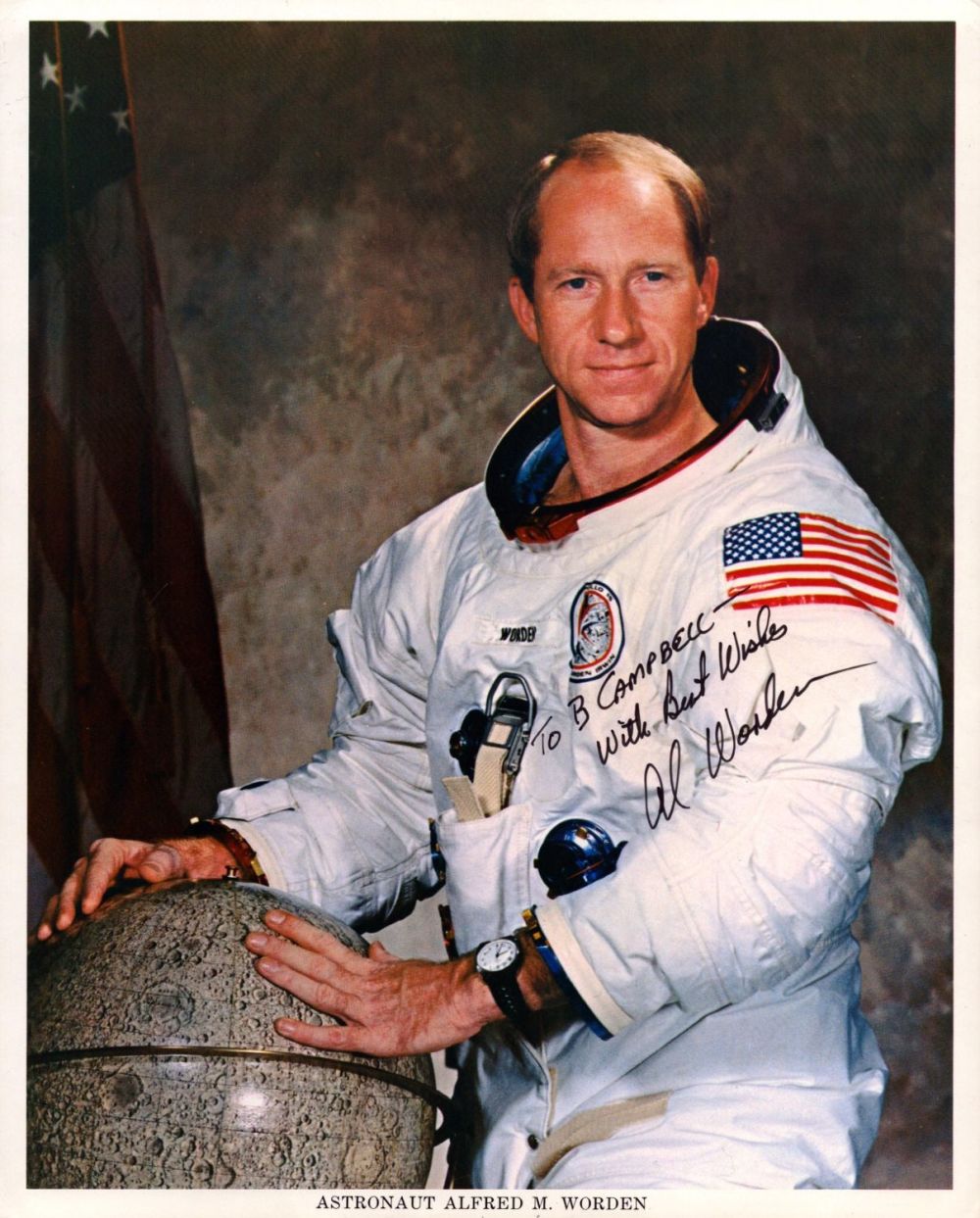 Lot 351: Al Worden signed 10x8 inch colour photo pictured...