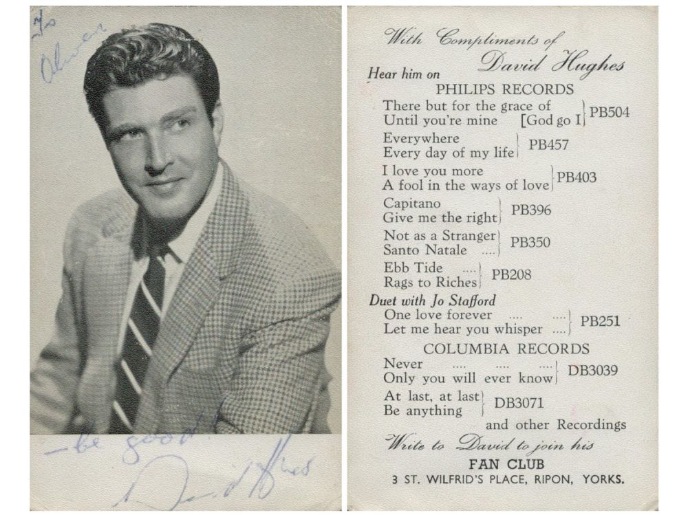 Lot 352: David Hughes signed vintage Black & White Promo....