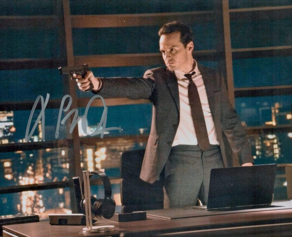 Lot 416: Andrew Scott signed 10x8 colour photo. Good condition....